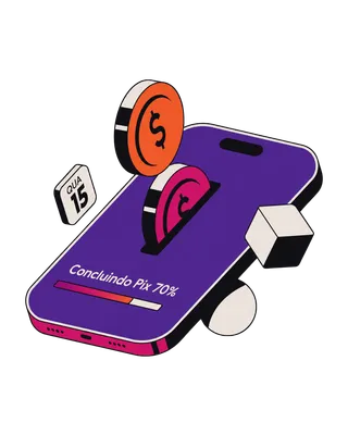Ilustração de recebimento por Pix