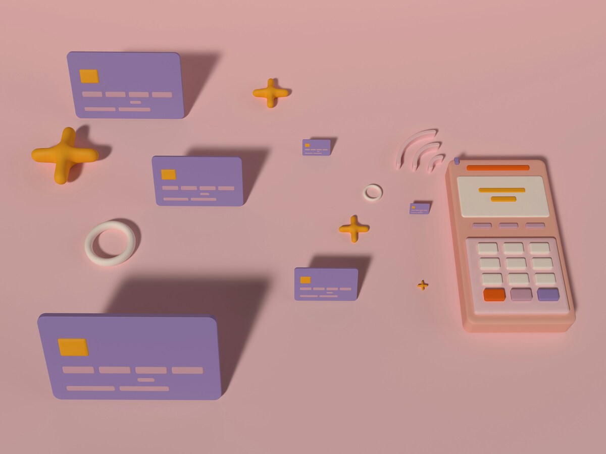 Ilustração abstrata de trilhos e camadas conectadas em gradiente roxo e magenta, representando a infraestrutura de Banking as a Service
